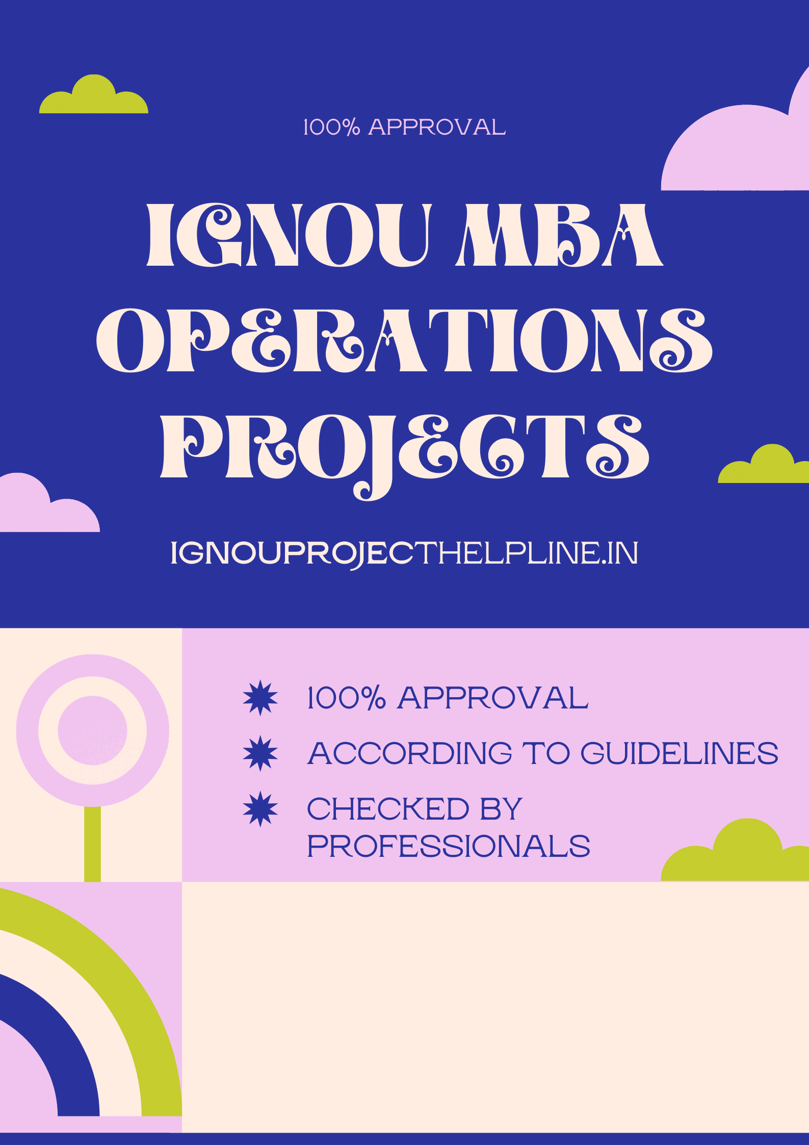 IGNOU MBA (MS-100)OPERATIONS PROJECTS AND SYNOPSIS