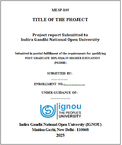 Cover page PGDHE (MESP105)