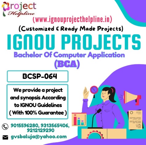 IGNOU BCA PROJECT SYNOPSIS